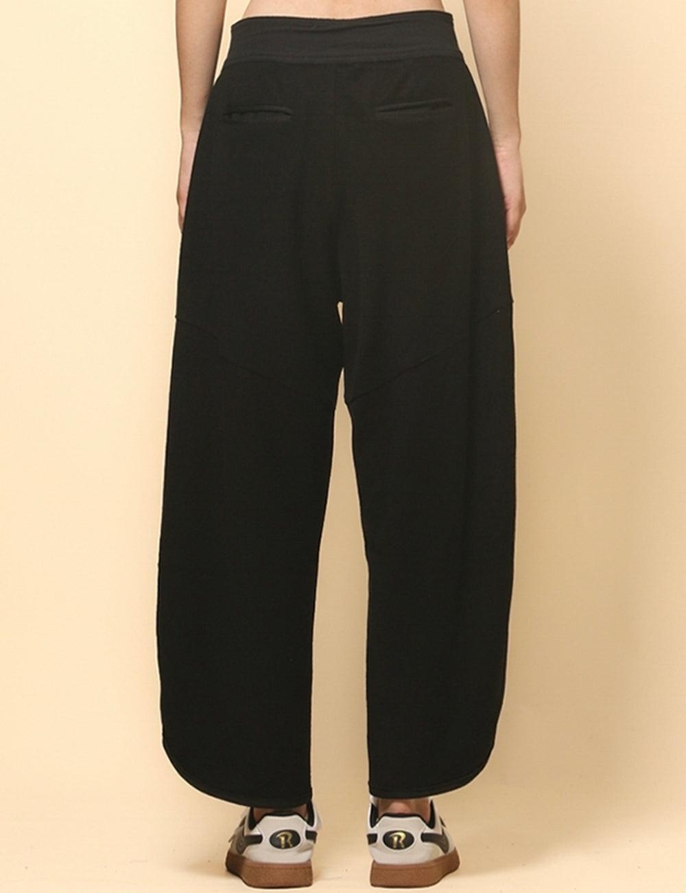 Ladies Solid Color Casual Pockets Pants