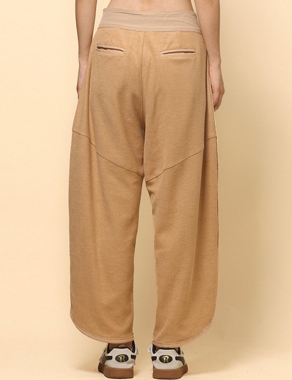 Ladies Solid Color Casual Pockets Pants