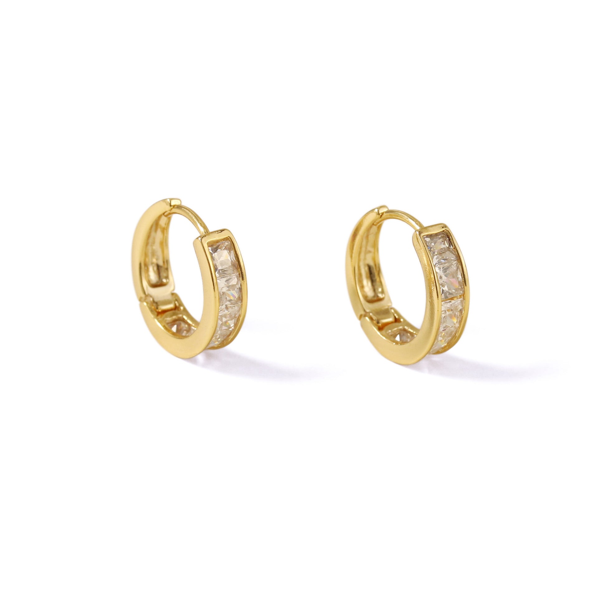Zircon Simple Elegant Hoop Earrings