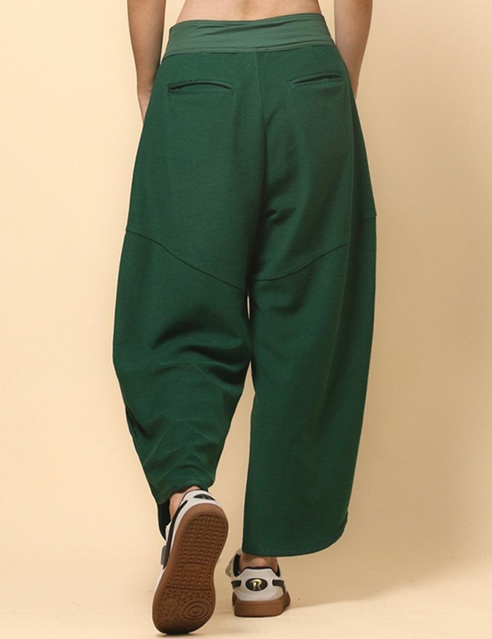 Ladies Solid Color Casual Pockets Pants