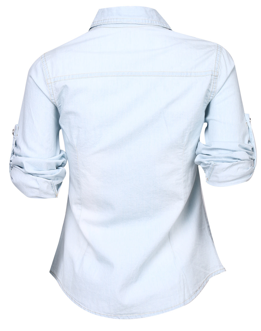Summer Fashion Women's Casual Long Sleeve Denim Shirt, Soft Blouse Jacket.