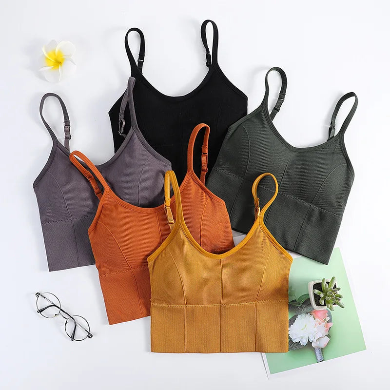 Sexy Seamless U-Back Bra – Padded Push-Up Sports Bra for Gym & Running