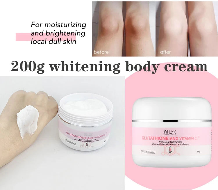 AILKE Black Spot Remover: Moisturizing lotion with Glutathione & Vitamin C for brighter skin.