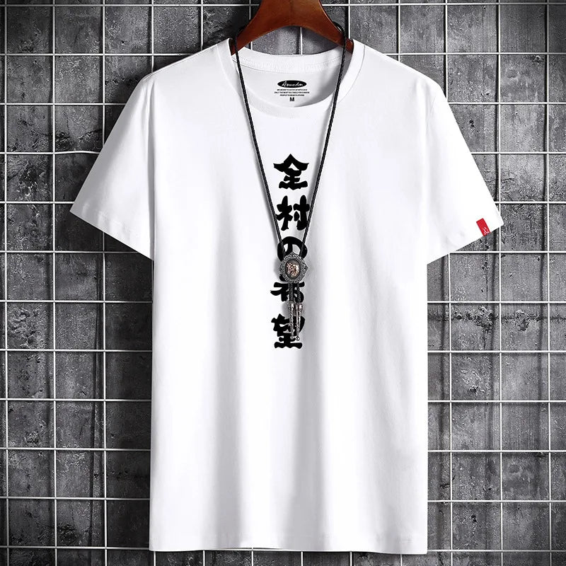 Men’s Summer T-Shirt – Hip Hop Anime, Retro Harajuku Manga Streetwear