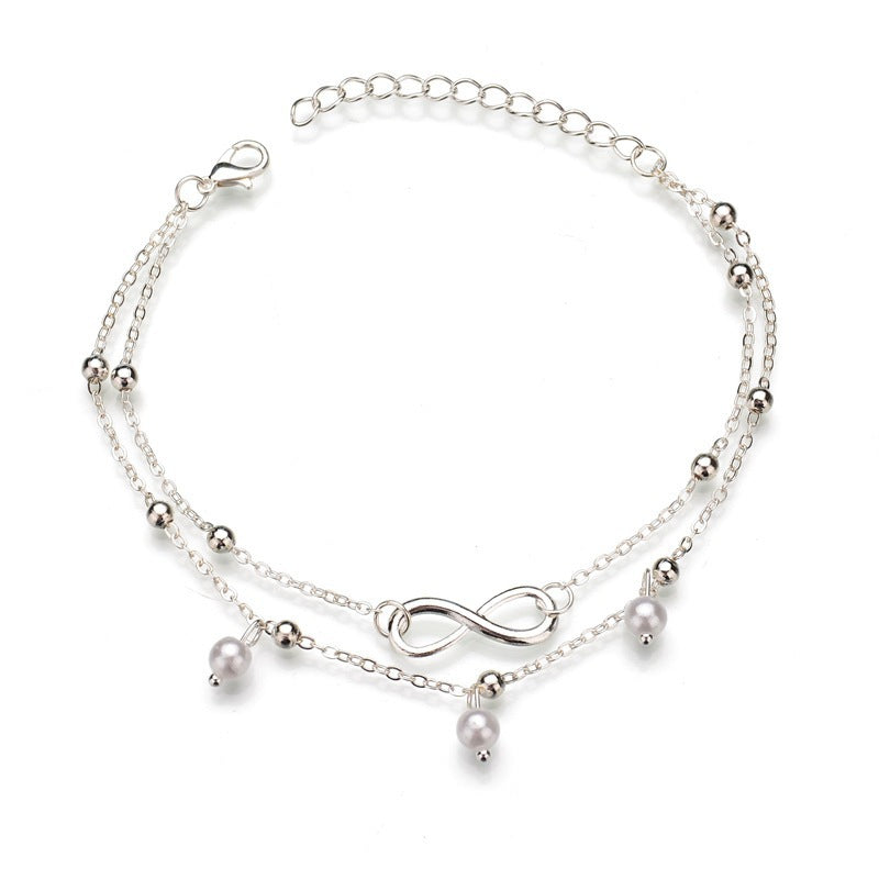 Pearl Multi-Layered Beach Anklet