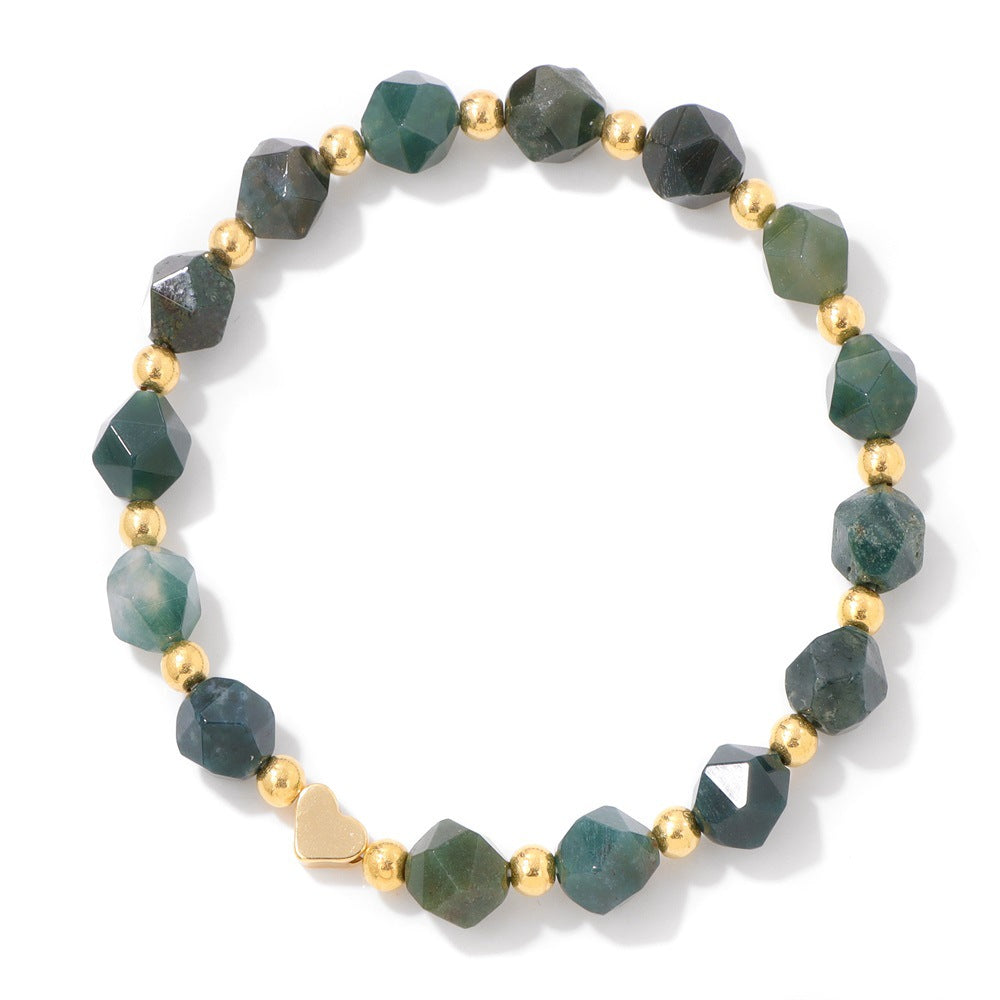 Simple Irregular Stone Heart Beaded Bracelets