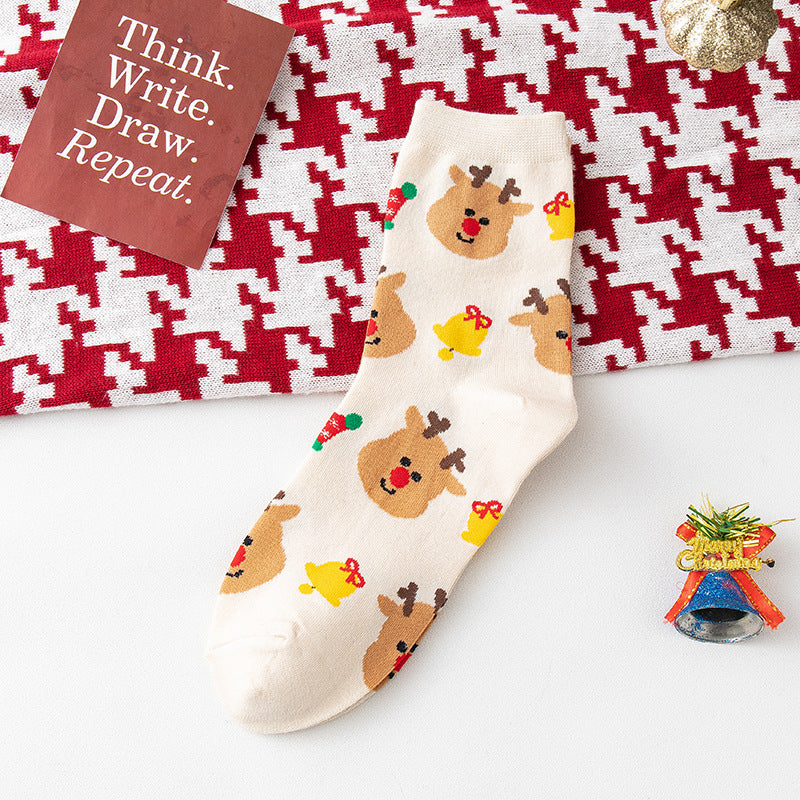 Ladies Merry Christmas Over Ankle Socks