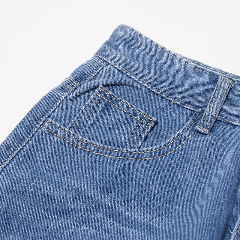 Ladies High Waist Lace Hollow Out Jeans