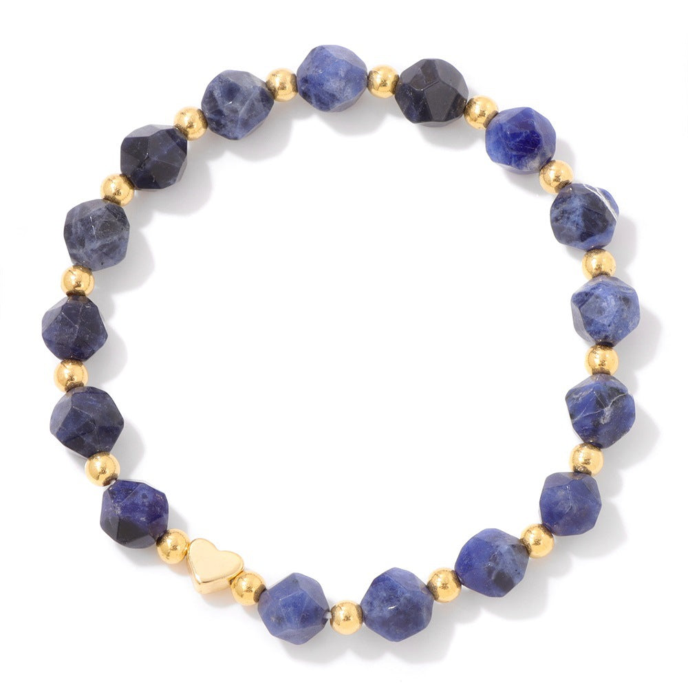 Simple Irregular Stone Heart Beaded Bracelets