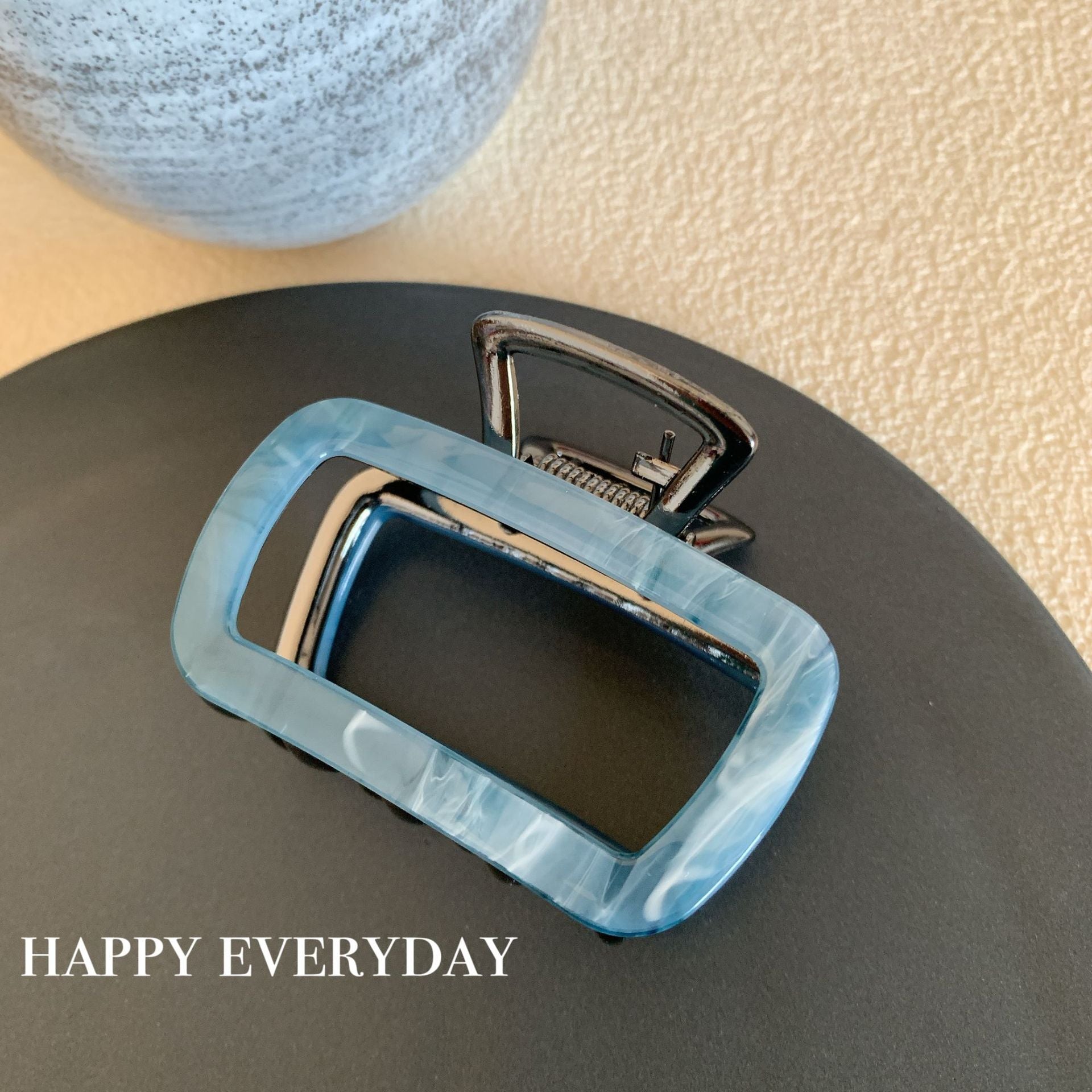 Irregular Vintage Blue Claw Clip