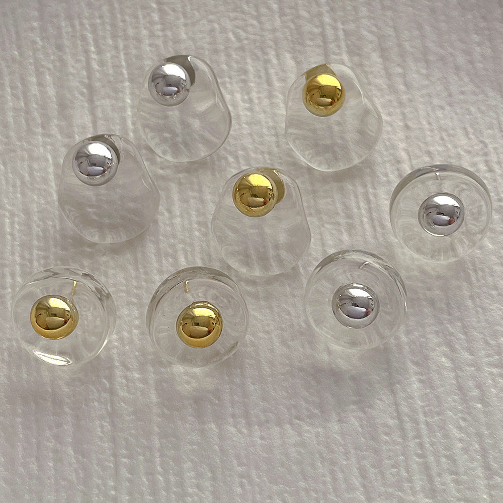 Simple Irregular Transparent Resin Earrings