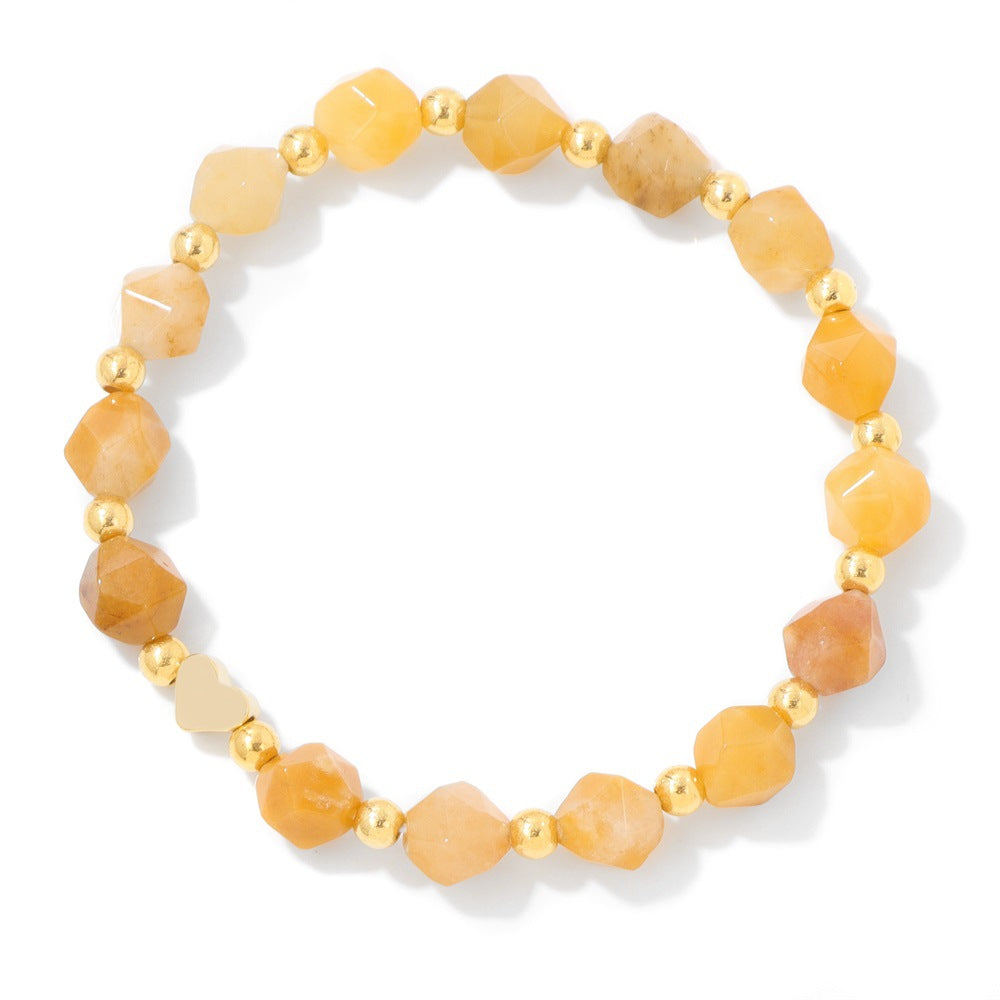 Simple Irregular Stone Heart Beaded Bracelets