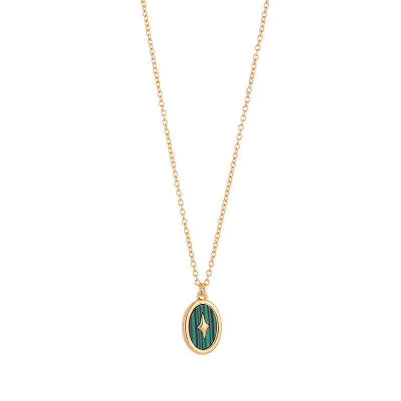 Peacock Green Zircon Pearl Layered Necklaces
