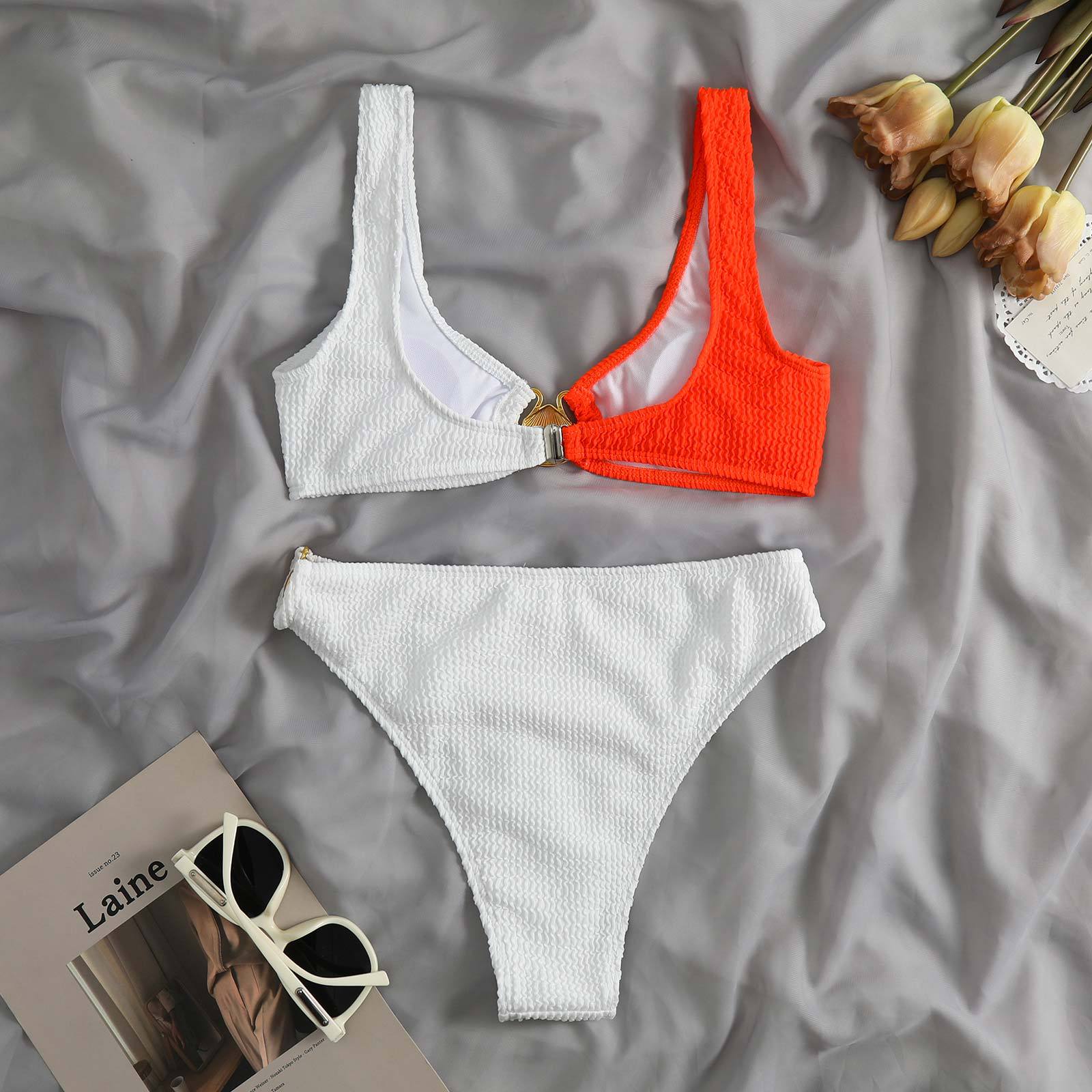 Wrinkle Golden Seashell 2PCS Bikini Set