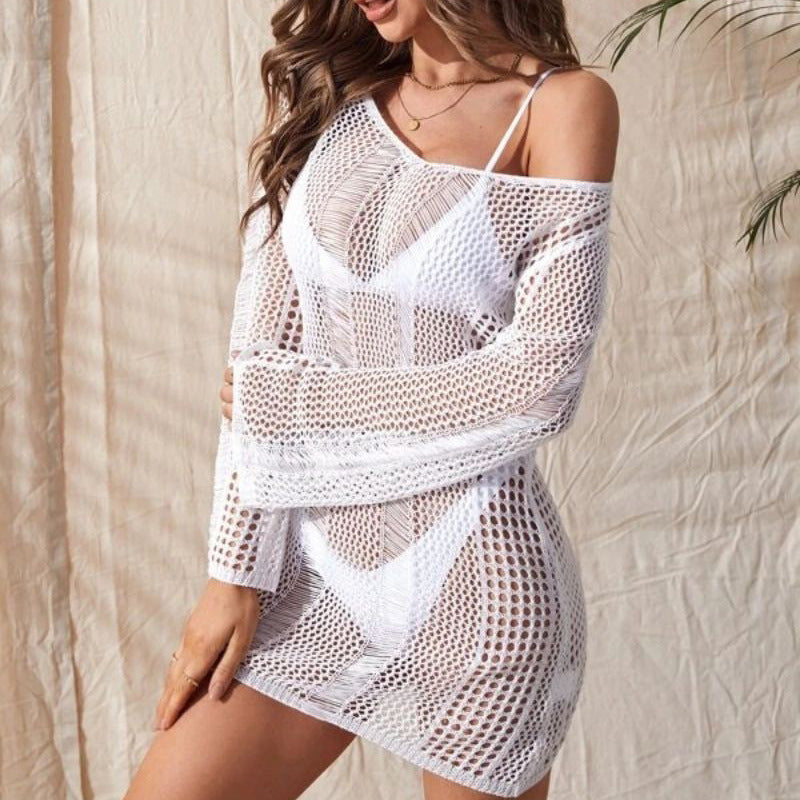 Backless Hollow Out Hip Wrap Swim Cover Up