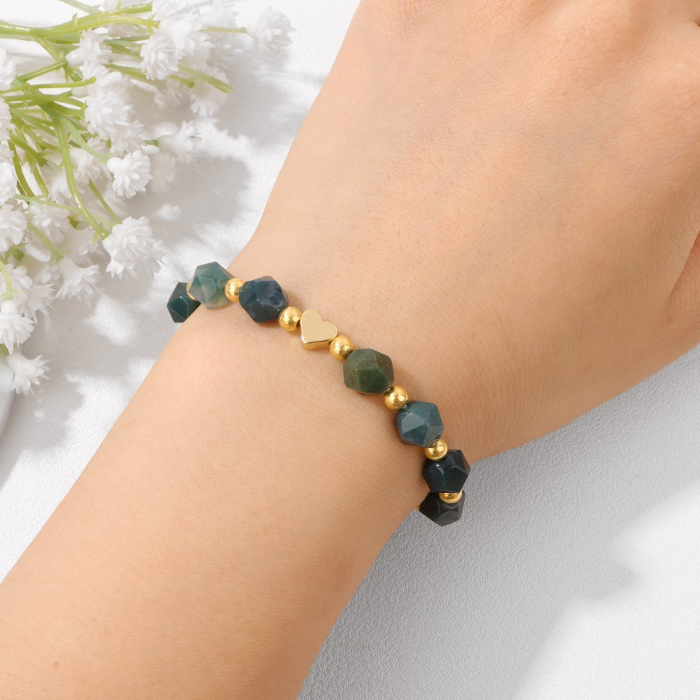 Simple Irregular Stone Heart Beaded Bracelets