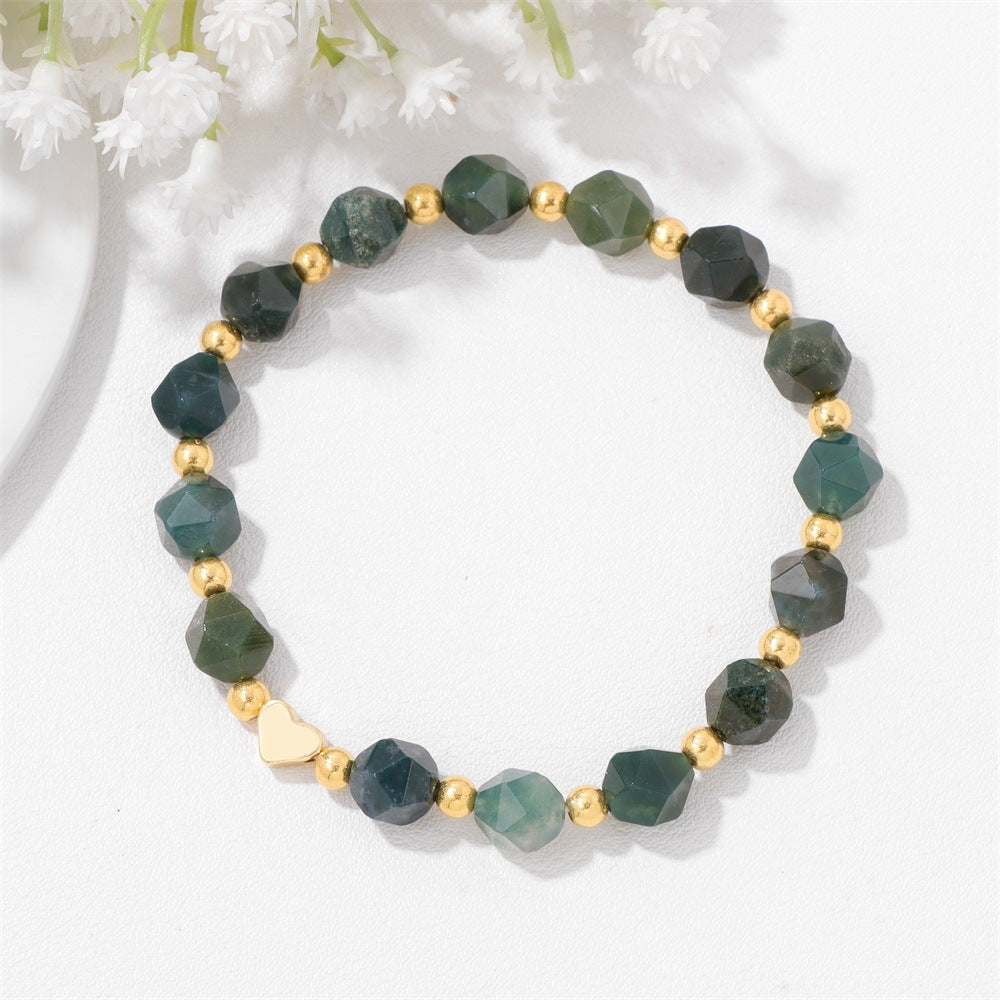 Simple Irregular Stone Heart Beaded Bracelets