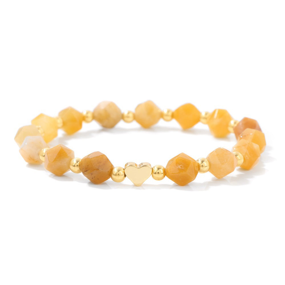 Simple Irregular Stone Heart Beaded Bracelets