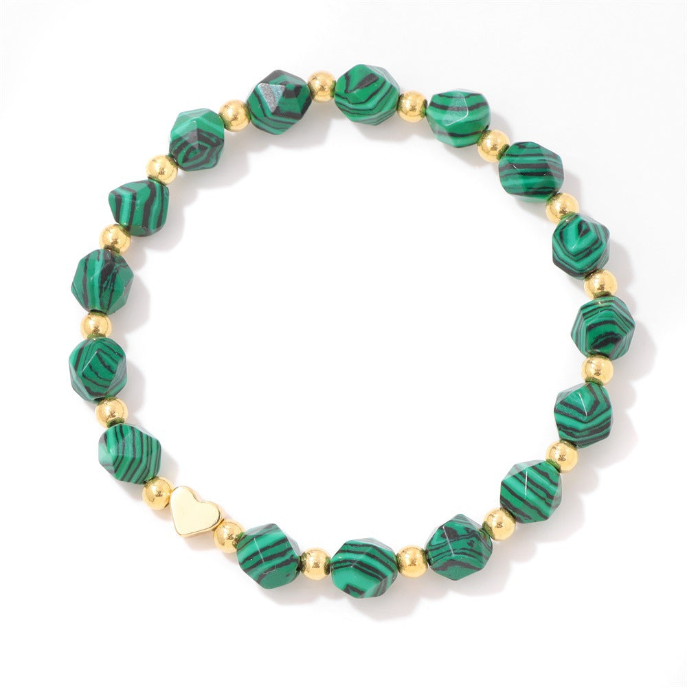 Simple Irregular Stone Heart Beaded Bracelets