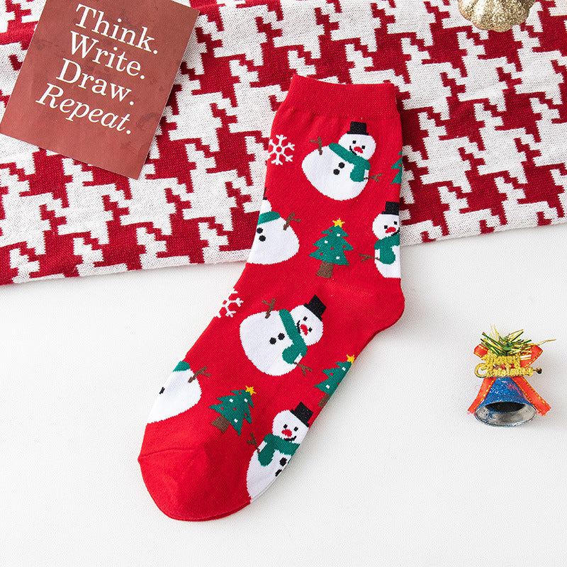 Ladies Merry Christmas Over Ankle Socks