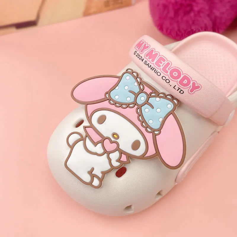 Sanrio Kids' Clogs – Hello Kitty Princess Beach Sandals, Soft-Soled Wading Shoes