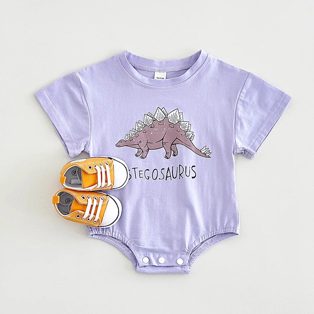 Summer Baby Romper: Cotton Dinosaur Print Bodysuit for 0–18M Boys & Girls
