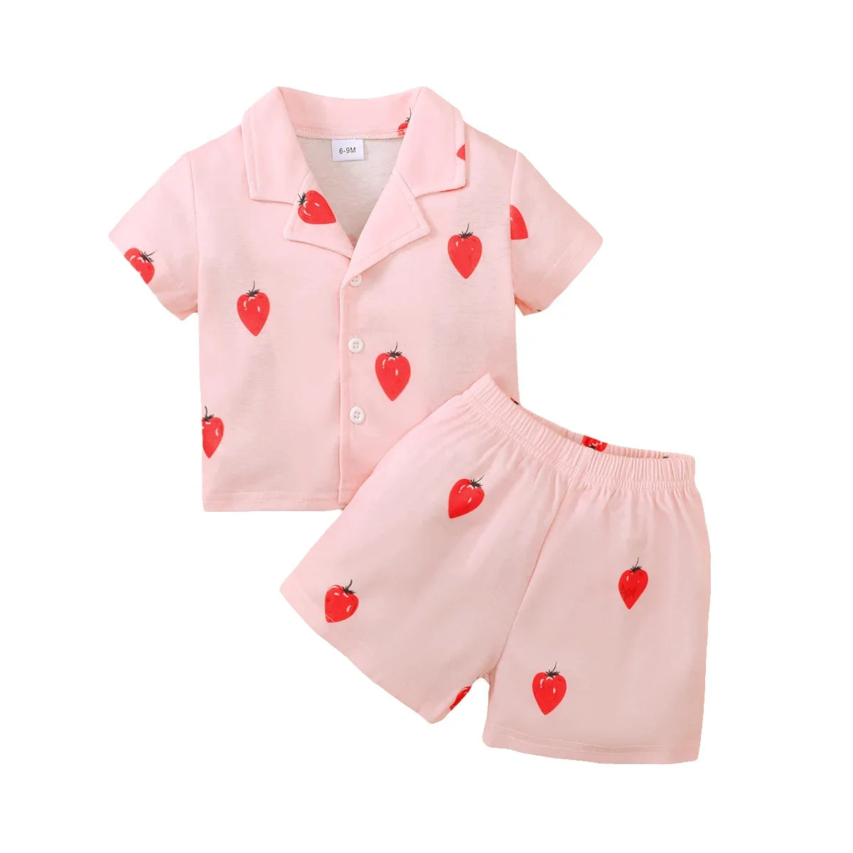 0-3 Years Pajama Set: Cartoon Top & Shorts for Baby Boys & Girls (Summer)