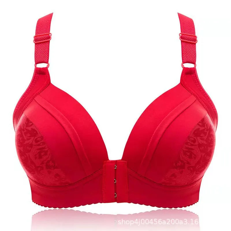 Front Buckle Bra – Wireless, Anti-Sagging, Large Size, Comfortable Lining