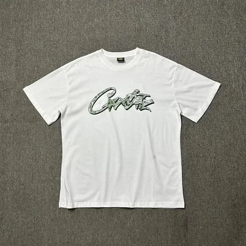Women’s American T-Shirt – Pure Cotton, Oversized Hip Hop Print, Luxury Brand