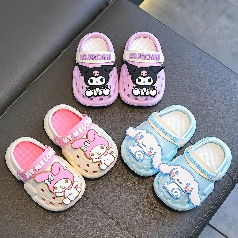 Kids' Hello Kitty & Cinnamoroll Cartoon Sandals – Cute Anti-Slip Garden & Bath Slippers
