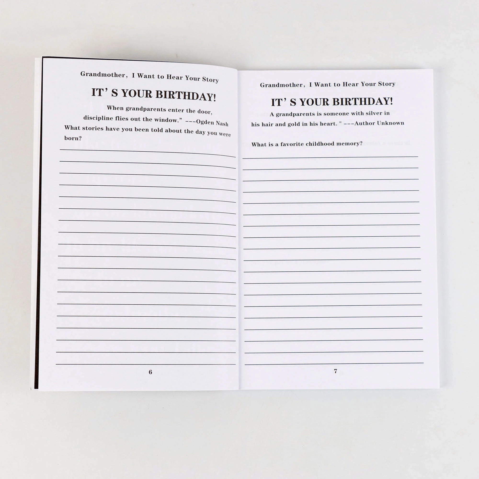 Grandma's Story Diary – Life & Love Sharing, Parent-Child Notebook