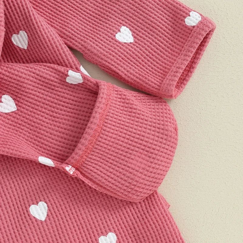 Lioraitiin 0-6M Baby Girl Valentine's Outfit: Ruffle Romper & Headband Set
