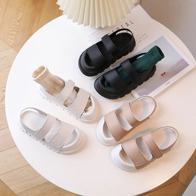 Kids' Summer Sandals – Toe-Covered Anti-Kick Beach Shoes