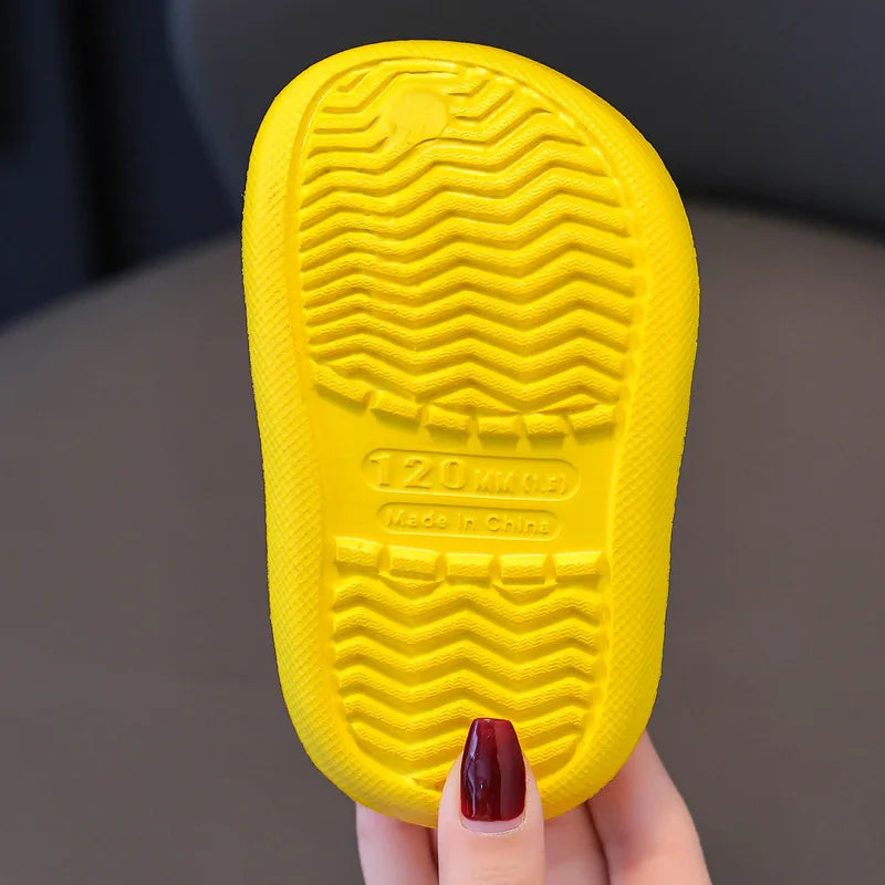 Kids' Summer Slippers – Dinosaur DIY Sandals, Soft Anti-Skid Beach Shoes