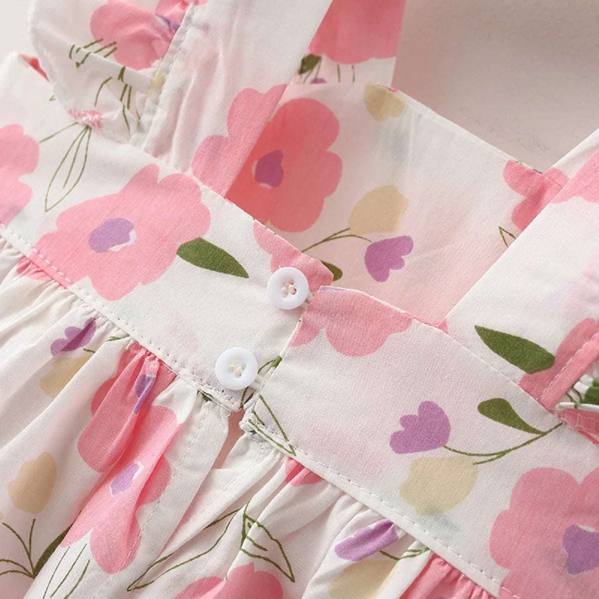 Baby Girl Summer Dress: Floral Beach Dress with Hat