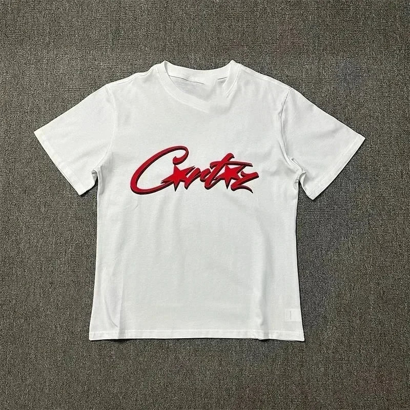 Women’s American T-Shirt – Pure Cotton, Oversized Hip Hop Print, Luxury Brand