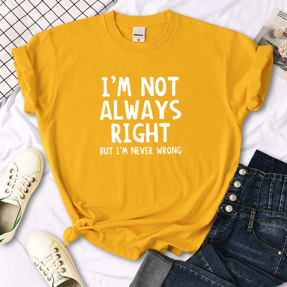 Women’s Oversized T-Shirt – Cool Letter Print, Casual Round Neck Tee
