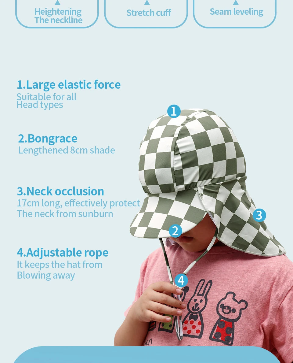 Elinfant Long Sleeve Baby Girls Swimwear: Summer Bikini Set with Hat