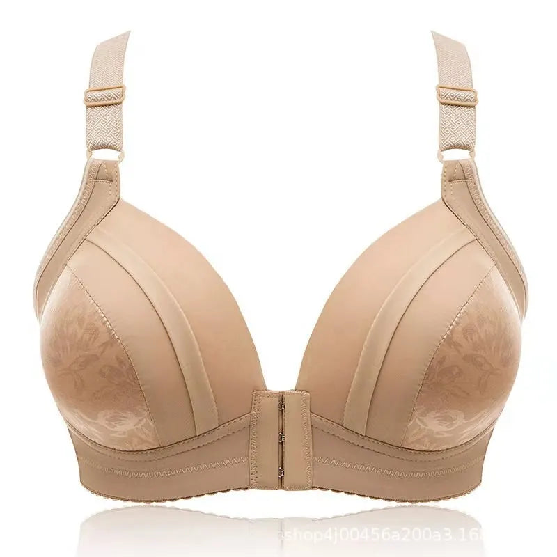 Front Buckle Bra – Wireless, Anti-Sagging, Large Size, Comfortable Lining