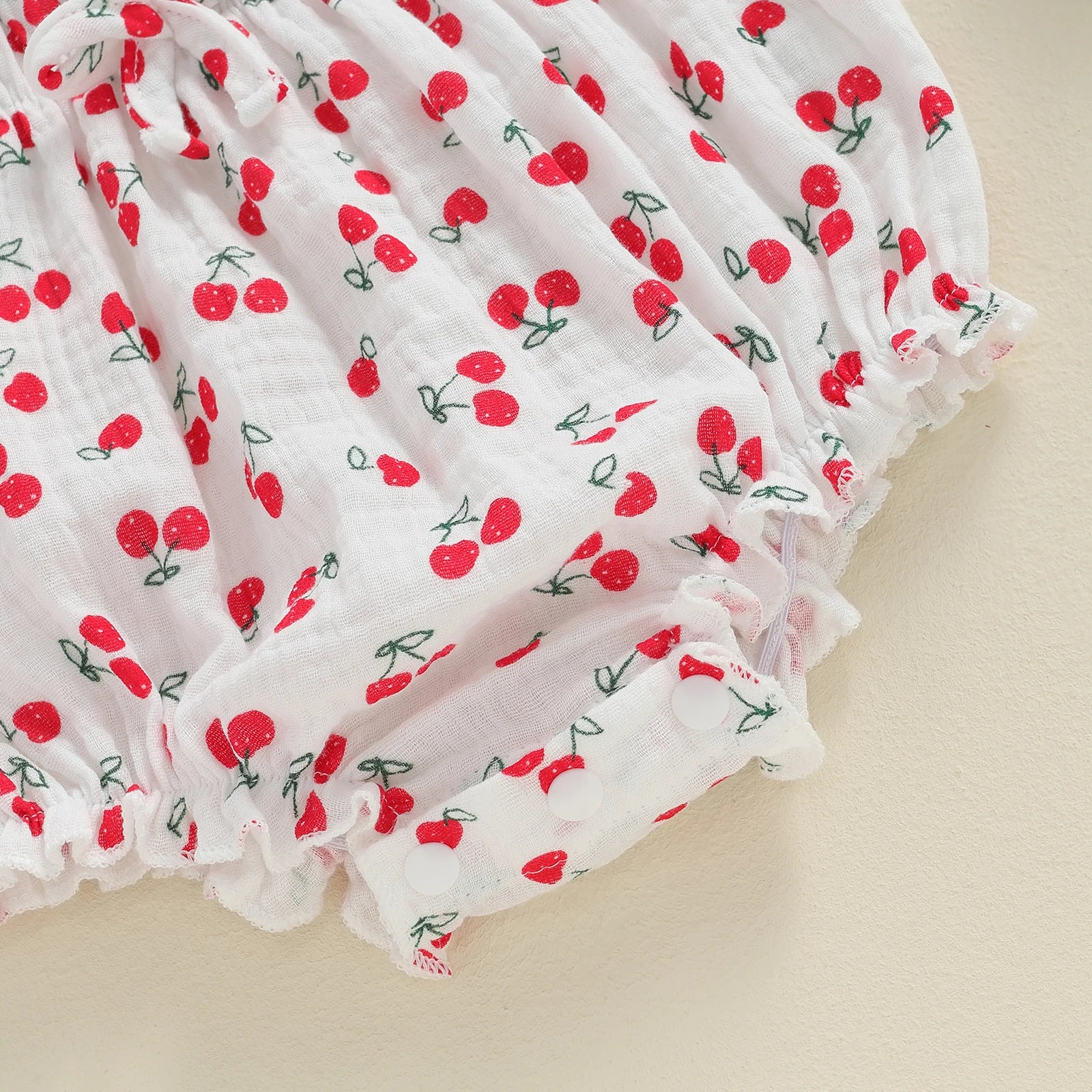 Lovely Newborn Baby Girl Romper: Sleeveless Bow Front Linen Bodysuit (0-18M)