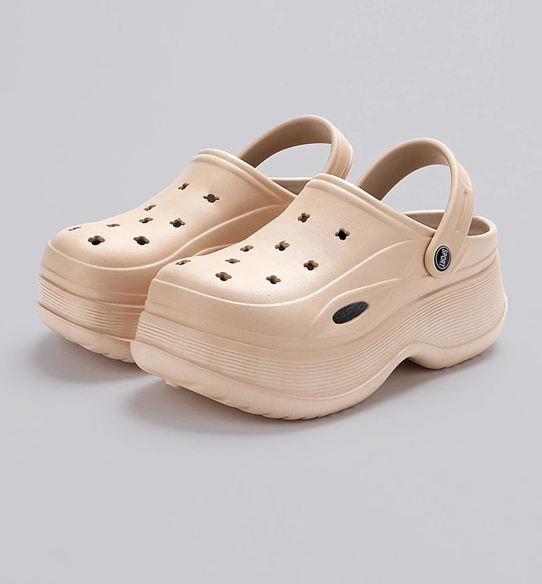 Chunky Platform Clogs – Non-Slip Beach Sandals, EVA Wedges