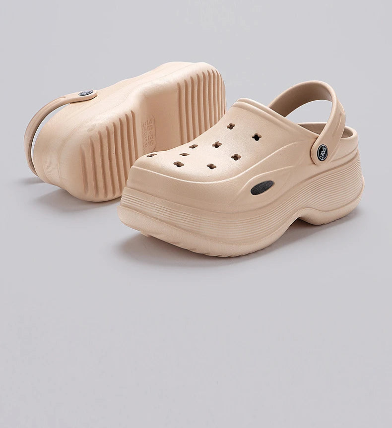 Chunky Platform Clogs – Non-Slip Beach Sandals, EVA Wedges