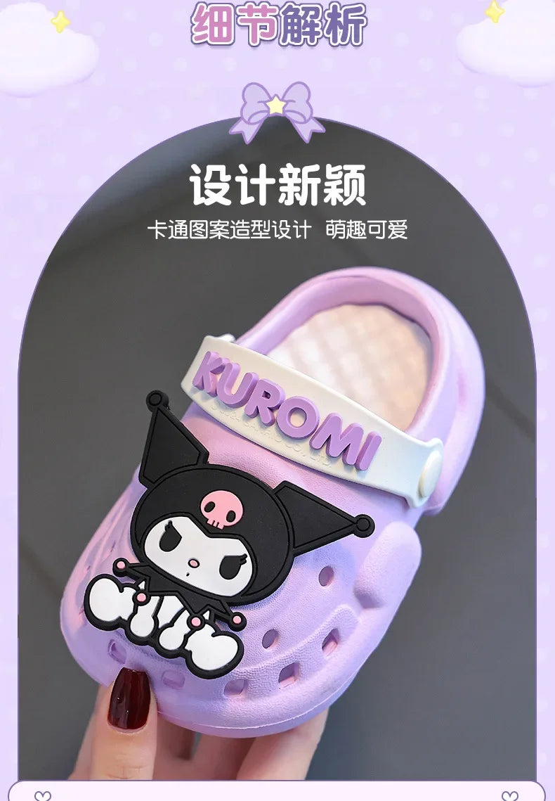 Kids' Hello Kitty & Cinnamoroll Cartoon Sandals – Cute Anti-Slip Garden & Bath Slippers