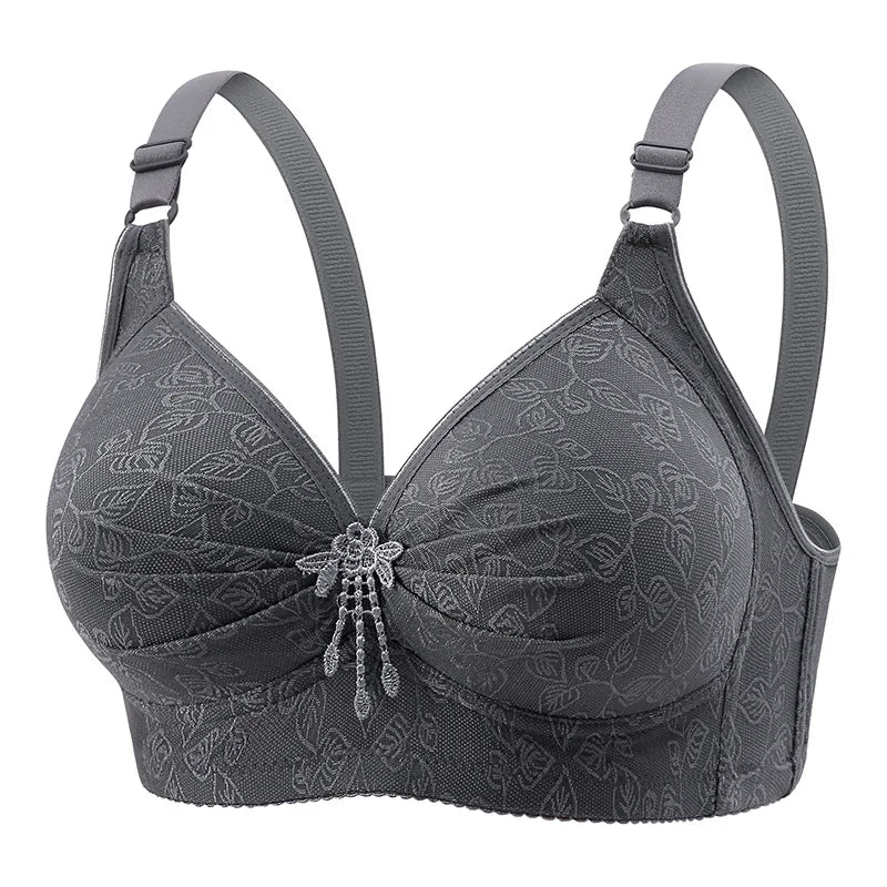 Comfortable Wireless Bra – Breathable, Push-Up, Large Size 36-50 B/C Cups