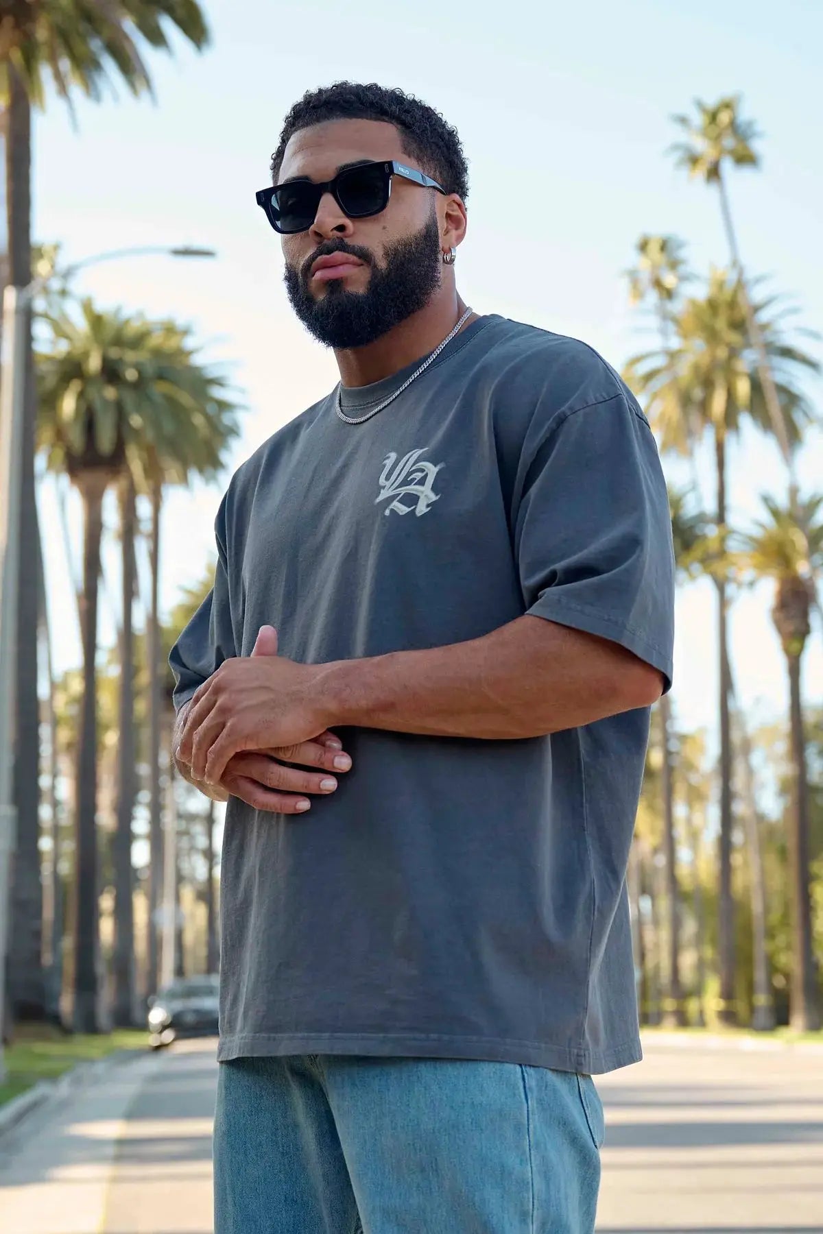 Men’s Hip Hop T-Shirt – 100% Cotton, Loose Fit, Round Neck, Short Sleeve