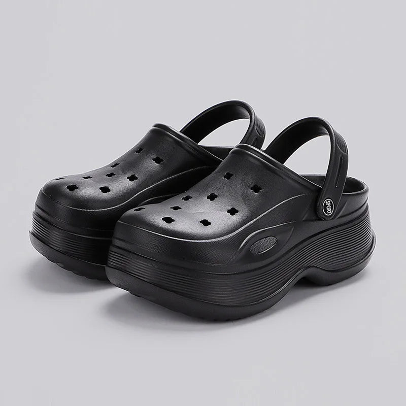 Chunky Platform Clogs – Non-Slip Beach Sandals, EVA Wedges