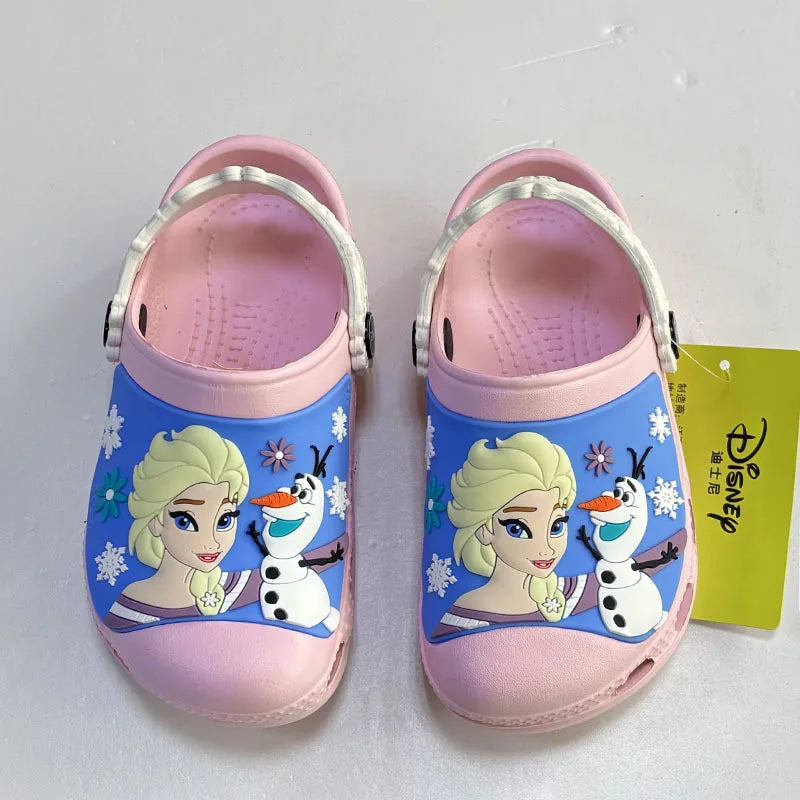 Kids' Snow White & Snowman Sandals – Cute Non-Slip Beach Slippers for Girls, Great Gift