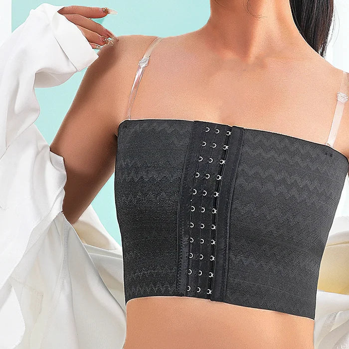 Breathable Breast Binder – Short Chest Shaper with Straps & Buckle