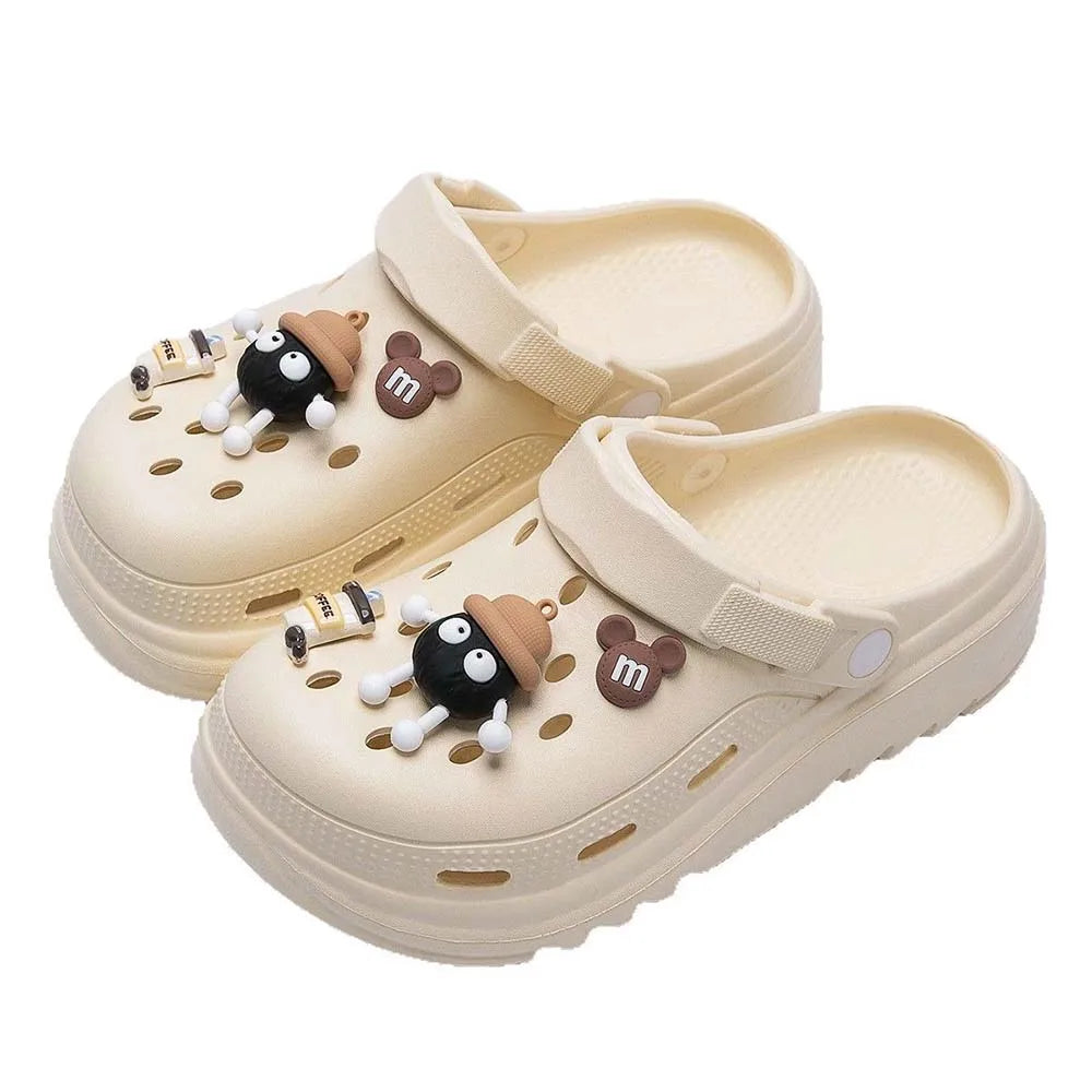 BASATU Women’s Garden Clogs – Thick Platform, Non-Slip Beach Sandals