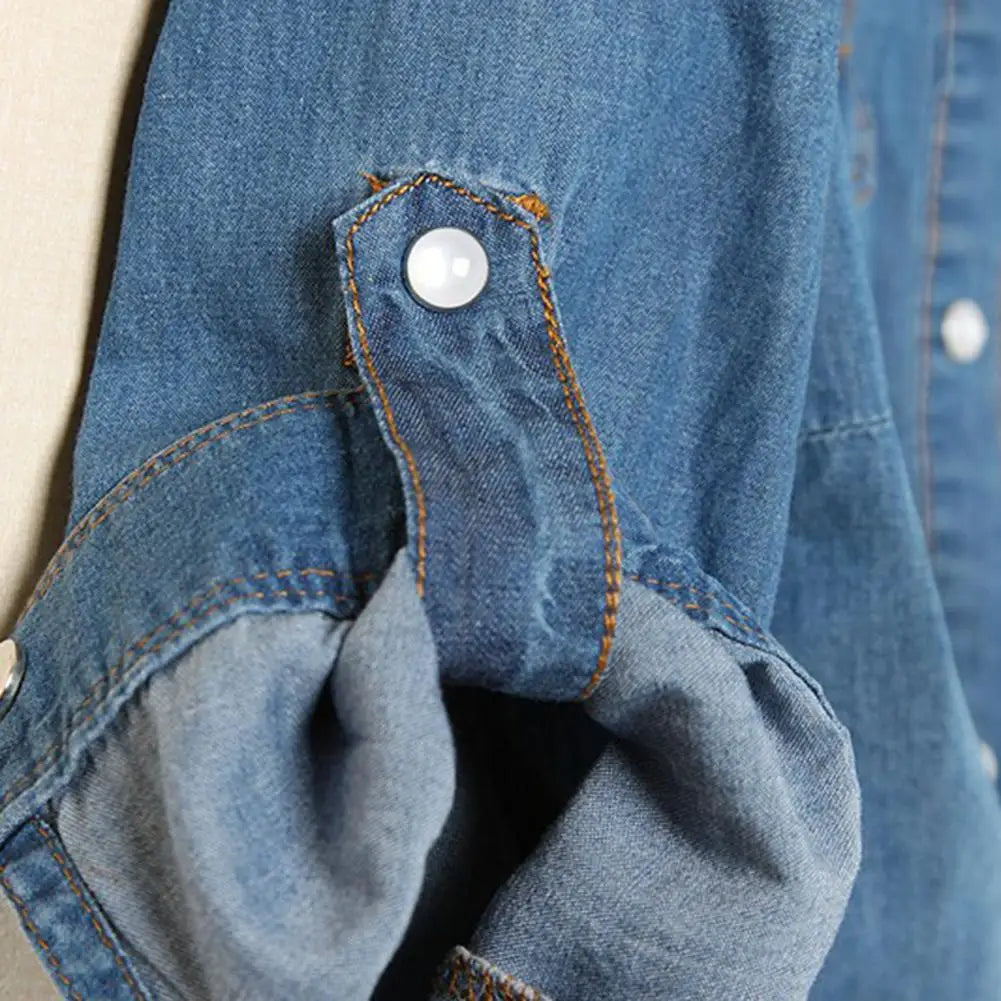 Tie Knot Denim Jacket, Cropped Length, Single-Breasted, Lace-Up Blue Jeans Cardigan.